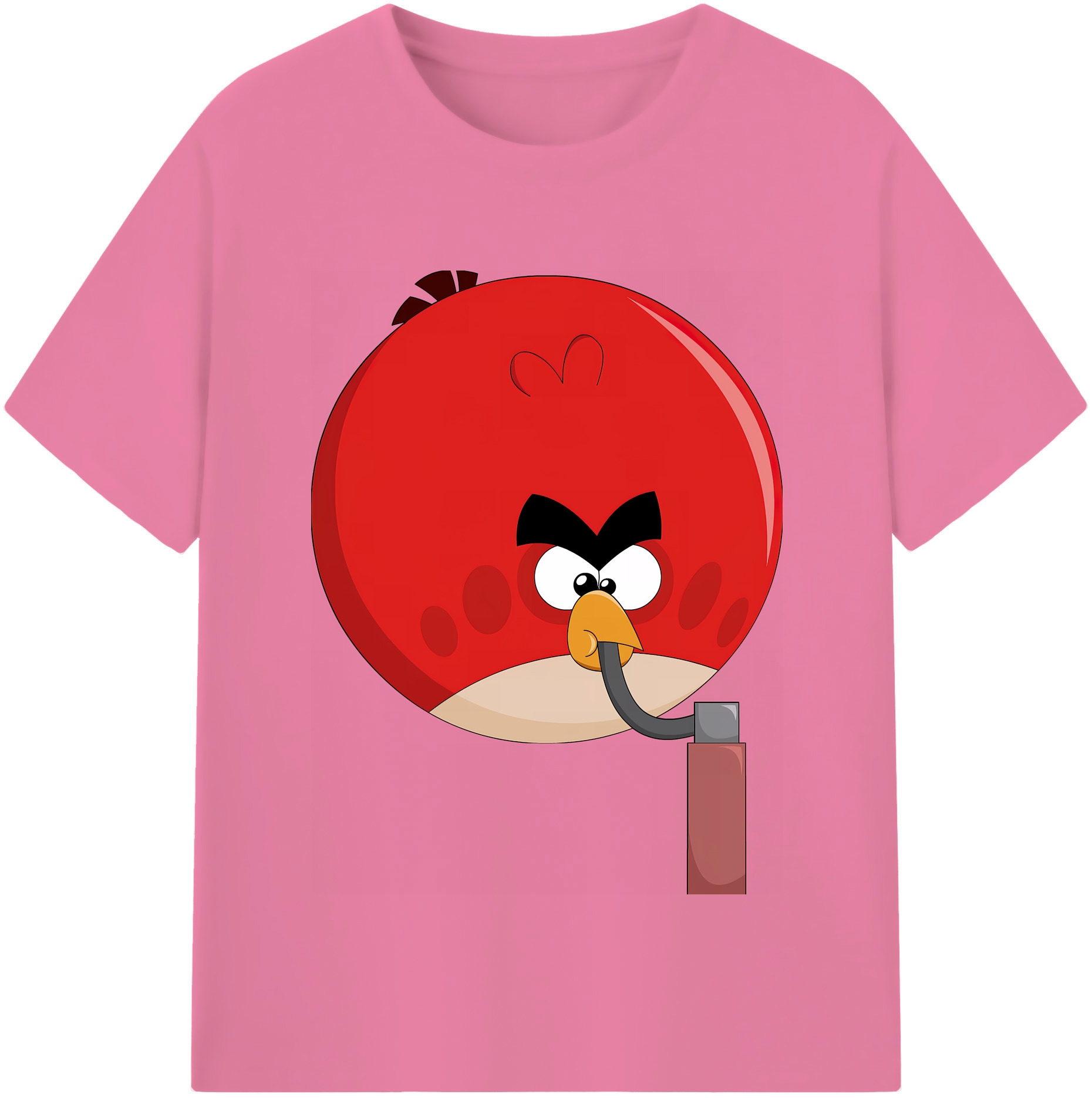 （画像用） Angry Birds アングリーバード 綿100％半袖Tシャツ（フロントプリント）